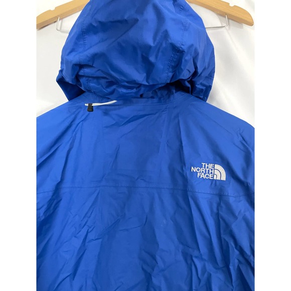 The North Face Blue Windbreaker Jacket MEDIUM Full Zip Softshell Hooded Light - Picture 12 of 13